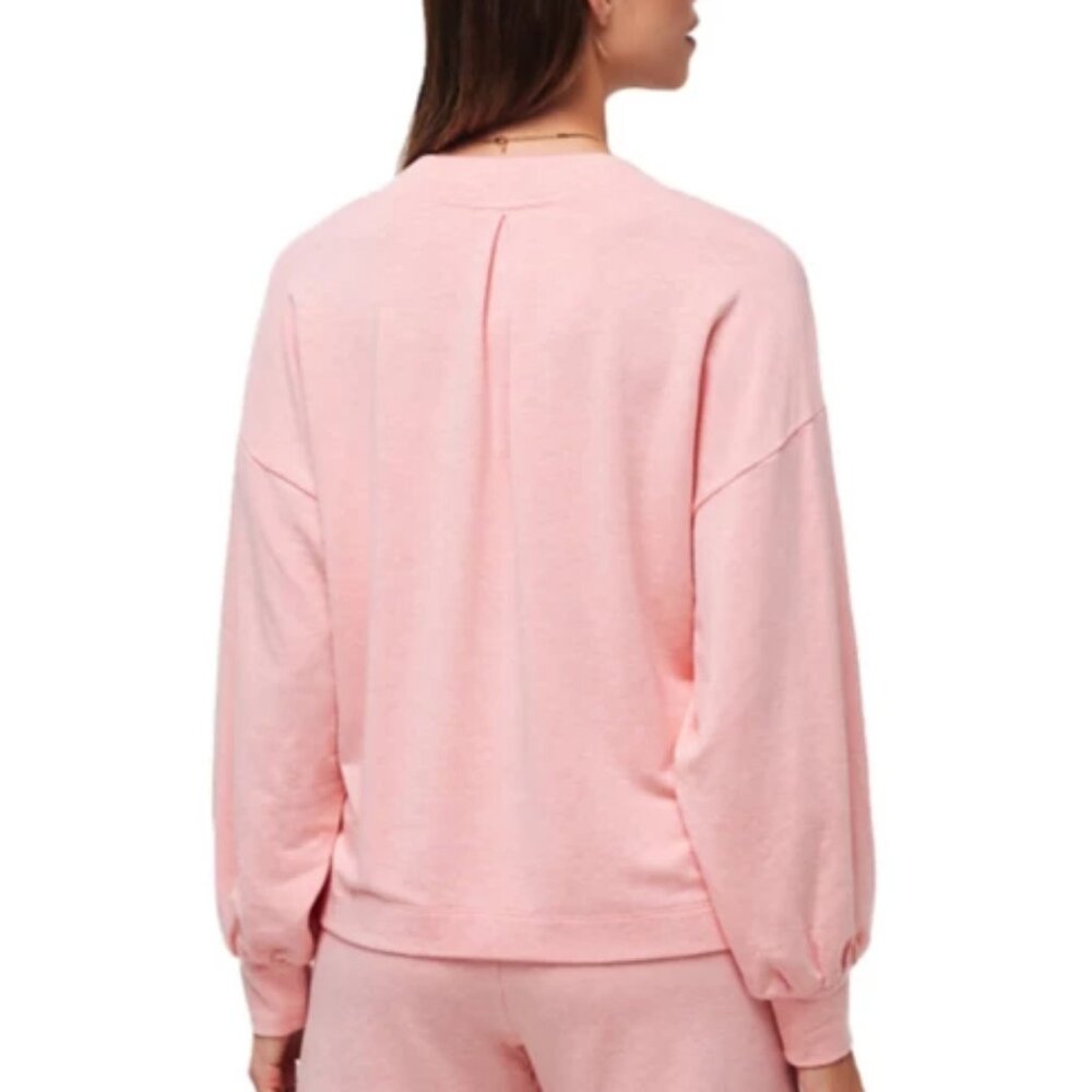 Travis Mathew VIP Treatment Cloud French Terry Top Heather Pink Size Small - Picture 2 of 7